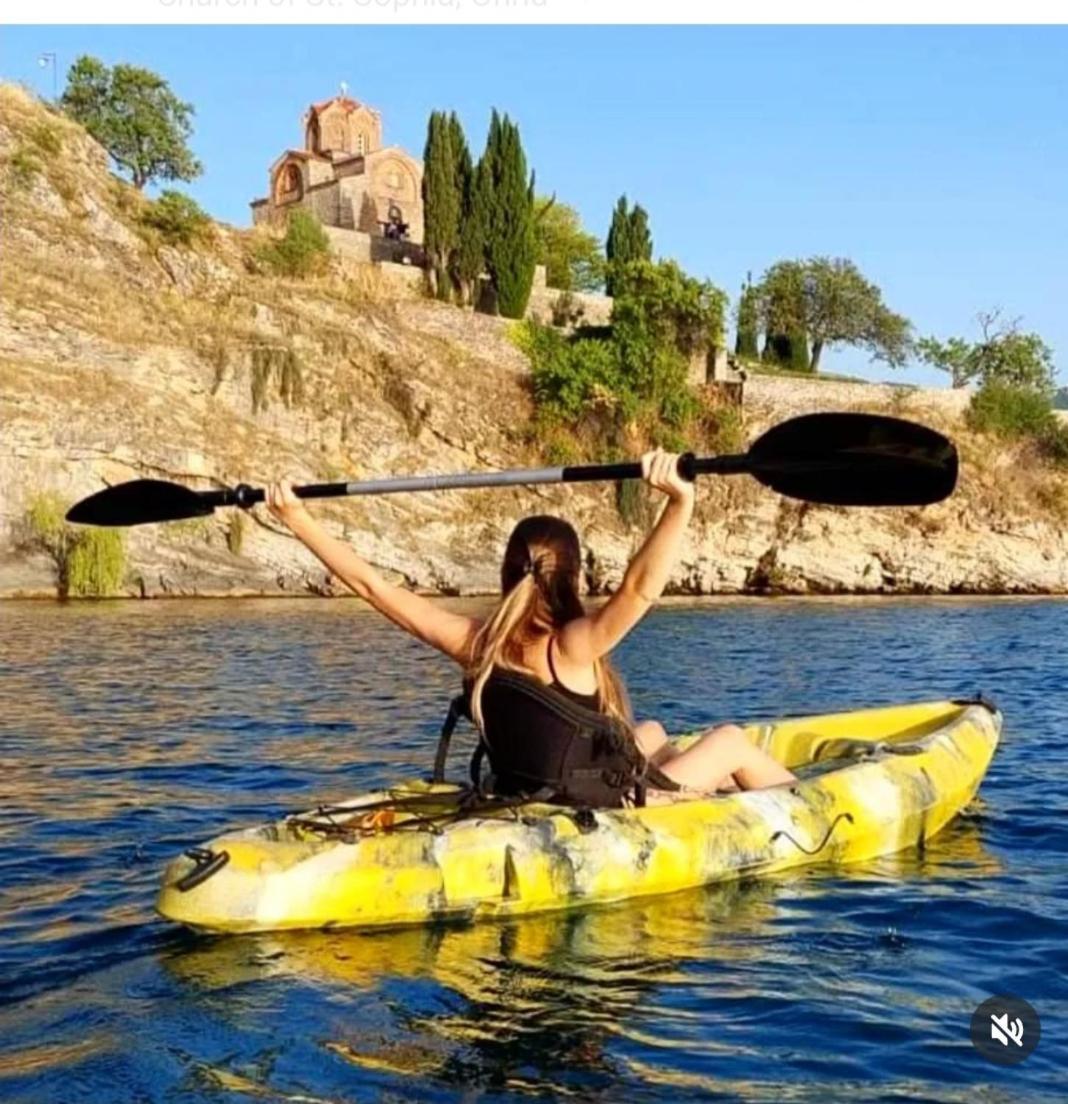 Blue Lake Hostel Ohrid Bagian luar foto